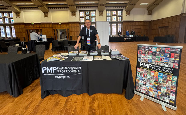 Pete Schopen manning the PMP Booth at the Purdue Pest Management Conference.
IMAGE: PETE SCHOPEN