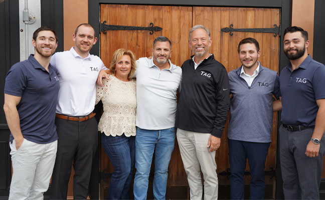 From left: Chris Aust, Jake Hart, Danielle Bisaillon, David Bisaillon, Stuart Aust, Dan Aust, and Nick Aust. IMAGE: THE AUST GROUP