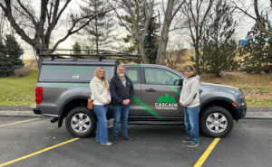 Pictured l to r: Managers Ashley Risting, Kevin Peterson and Sakhom Thien (field manager).