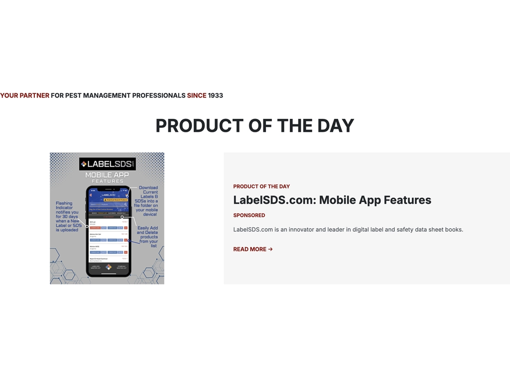 Product of the Day page.
