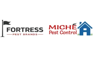 Logos for Fortress Pest Brands and Miche Pest Control