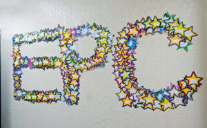 EPC’s “Five-Star Review Wall” and weekly drawing is a popular program among employees. (Photo: Environmental Pest Control)