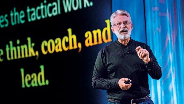 Words to live by: Arrow Exterminators President and COO Tim Pollard said the “Lead Every Day: Chasing Greatness” theme refers to “the choices we make every day, how we support our teams, and how we continue raising the bar for ourselves and our company.” (PHOTO: KELLI PRICE PHOTOGRAPH)